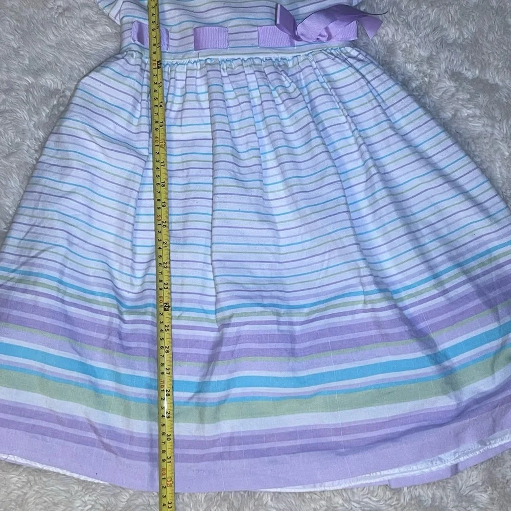 Bonnie Jean Striped Purple and Green girls dress size 14